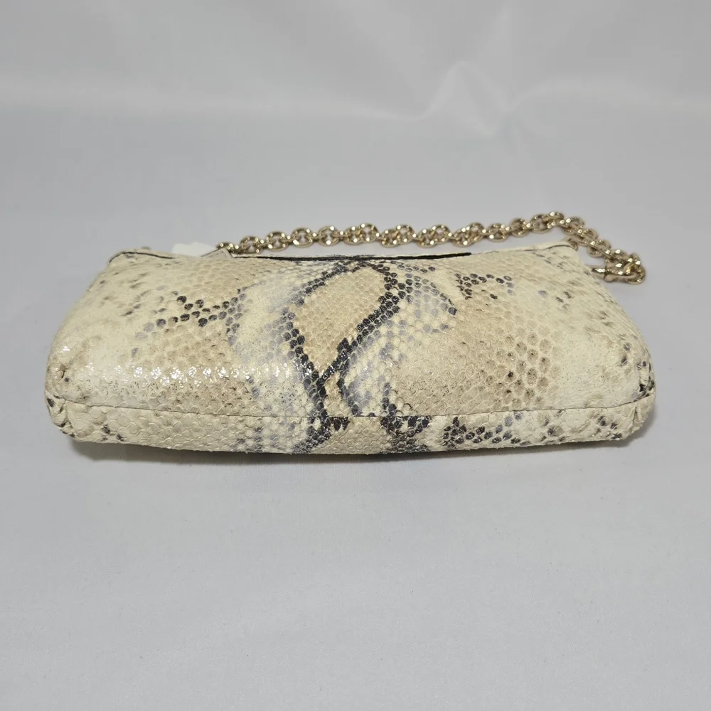 Coach GD/Natural Snake Pattern Leather Small Clutch Purse